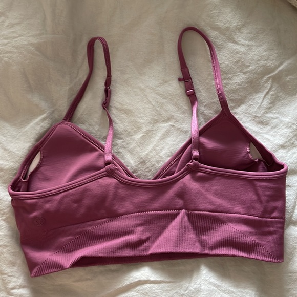 Lululemon Pink Ebb to Street Sports Bra - Size 10 A/B Cup - Picture 2 of 2